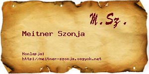 Meitner Szonja névjegykártya